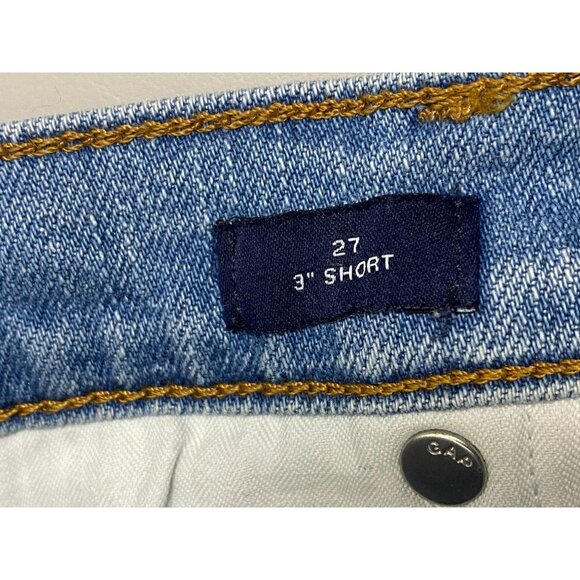 Gap 3" Jean Shorts Womens Size 27 Denim Distressed Cut Off Vacation Summer - Picture 4 of 12